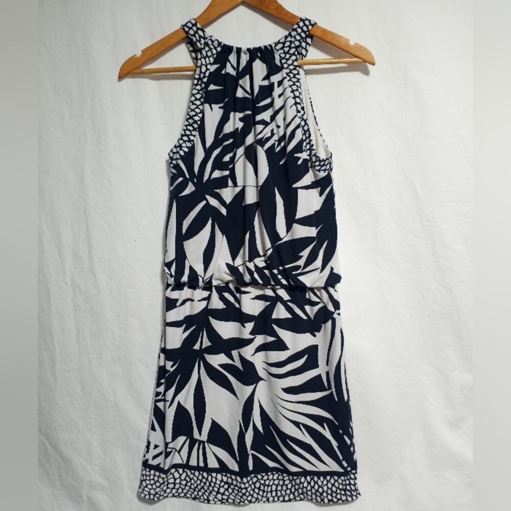 White House Black Market Abstract Halter Dress Size XS Resortwear - Picture 2 of 10